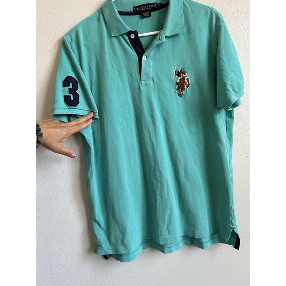 y2k Polo Rugby Shirt Big Pony Logo #3 Us Assn. Mint Preppy Nautical Med - Picture 6 of 9